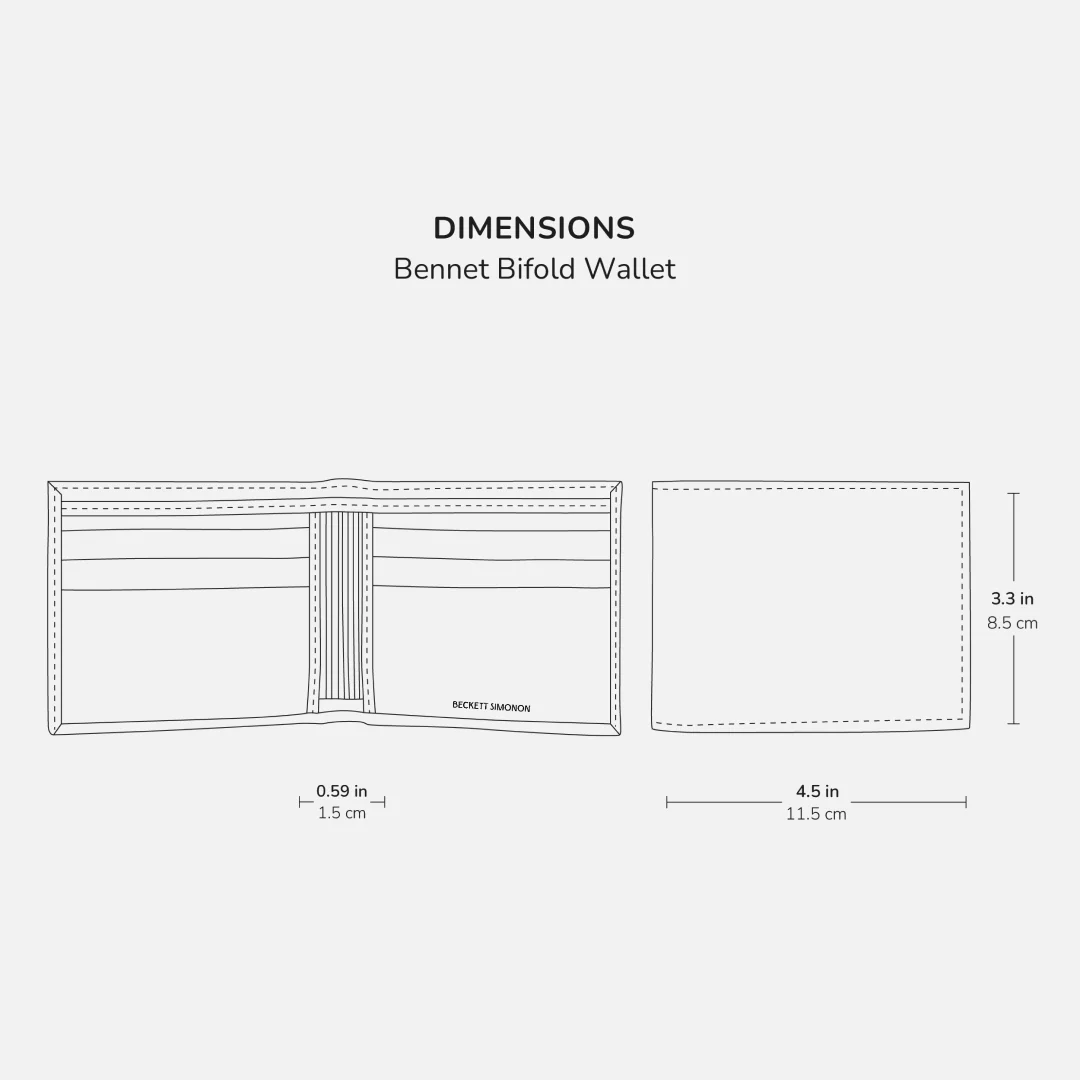 Bennett Bifold Wallet - Men’s Embossed Leather - Image 11